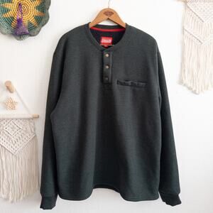 Coleman Hunter Green Pullover Sweater Top Fleece Lined Men's Size XXL